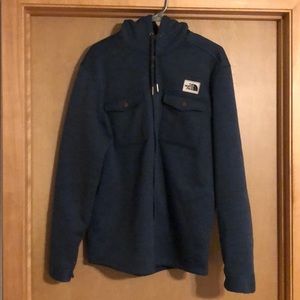 North Face hooded button up sweatshirt Insulated